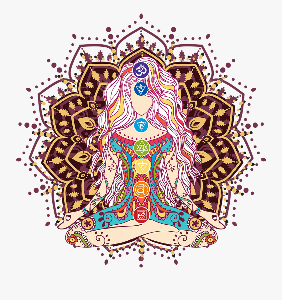 Chakras Mandala, Transparent Clipart