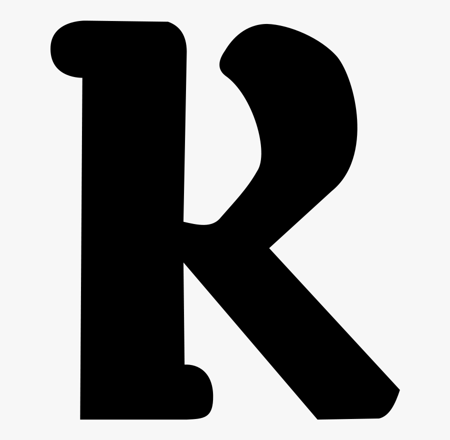 Black And White Letter R, Transparent Clipart