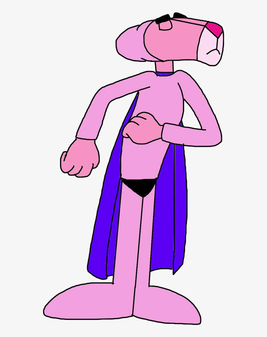 Pink Panther Super Hero Outfit, Transparent Clipart