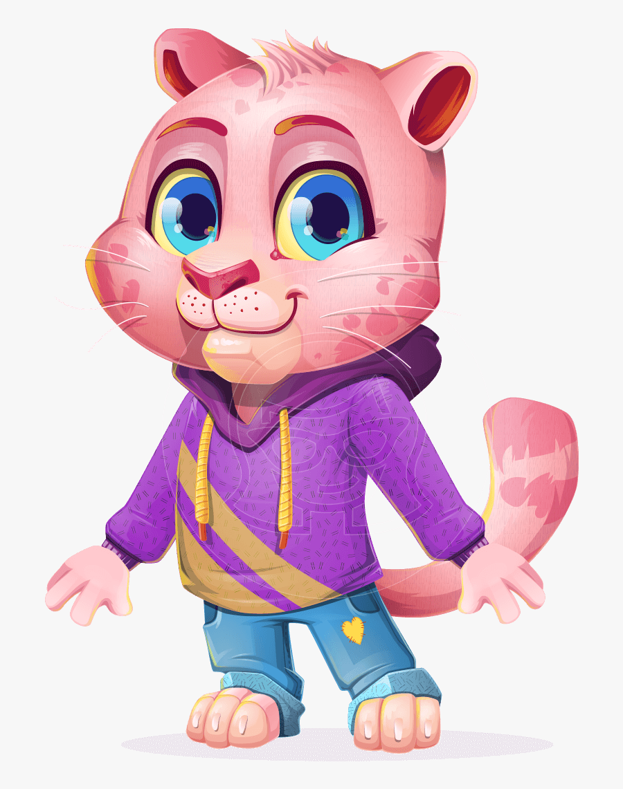 Cute Panther Cartoon Vector Character - Cartoon, Transparent Clipart
