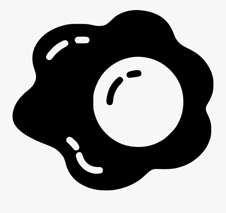 Fried Egg - Fried Egg Png Black, Transparent Clipart