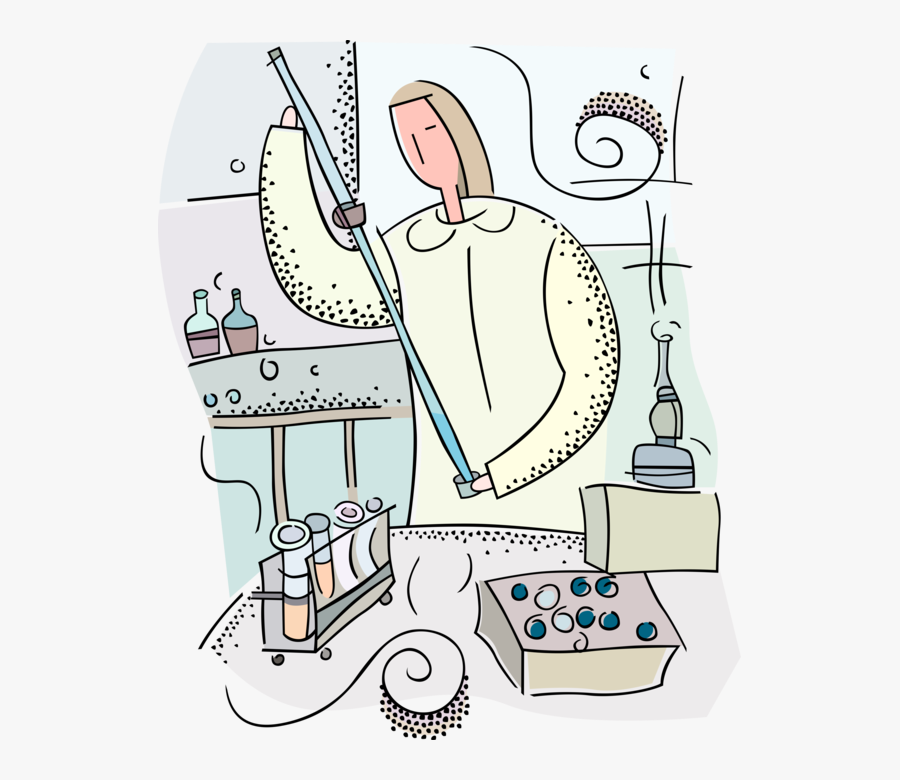 Vector Illustration Of Laboratory Chemistry, Biology - Illustration, Transparent Clipart