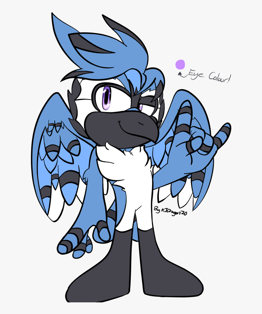 Bluejay Drawing Side View - Sonic Blue Jay Oc, Transparent Clipart