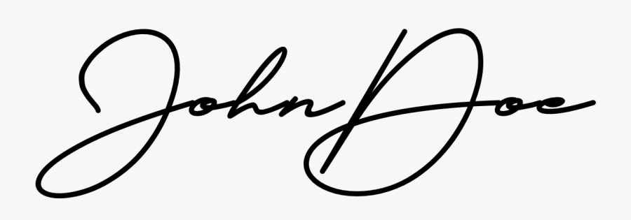 Signature Image John Doe, Transparent Clipart