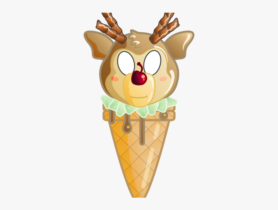 Deer Holiday Doe Deer Vector Illustration Design Animals - Ice Cream Cone, Transparent Clipart