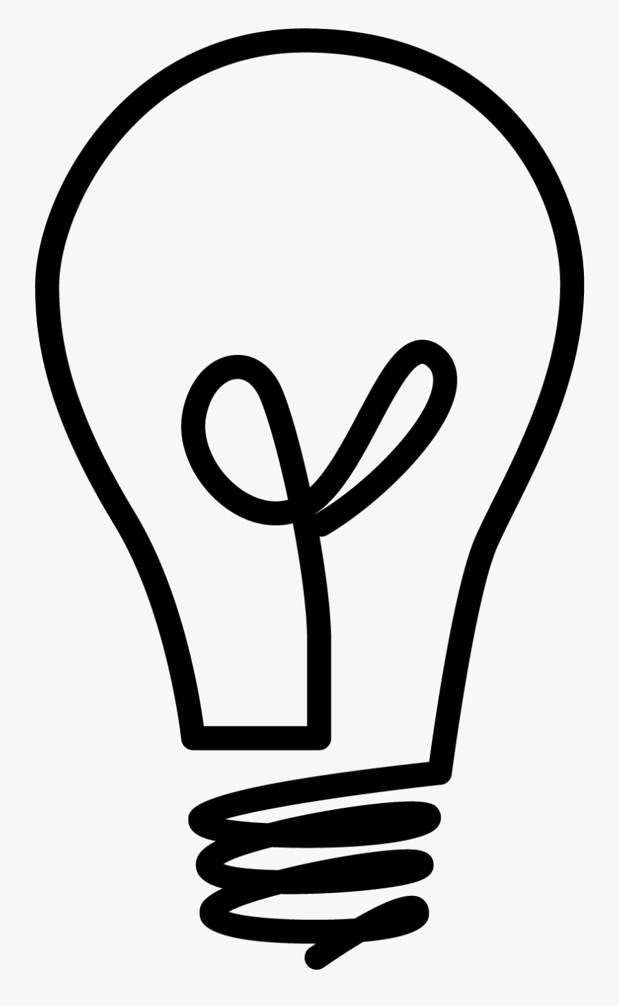 Simple Lightbulb Clipart, Transparent Clipart