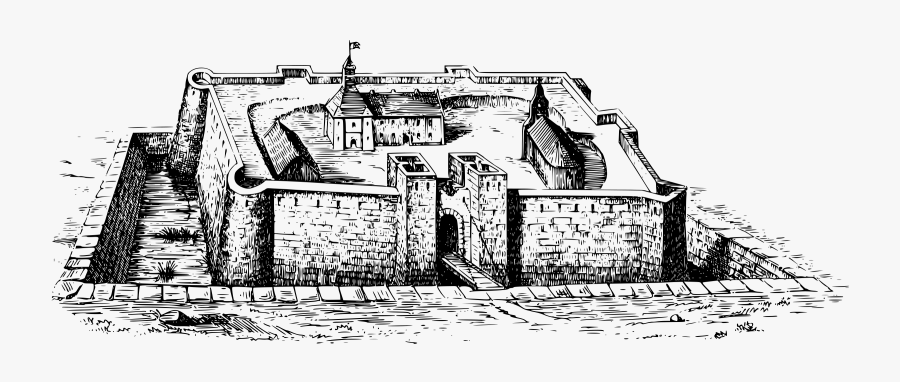 This Free Icons Png Design Of Castle - Fort Clipart Black And White, Transparent Clipart