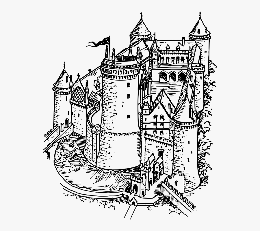 Building, Castle, Fort, Fortification - Leben Auf Der Burg Mittelalter, Transparent Clipart