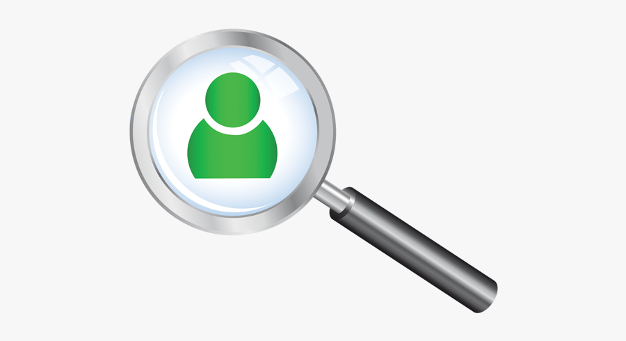 Magnifying Glass People Illustration, Transparent Clipart