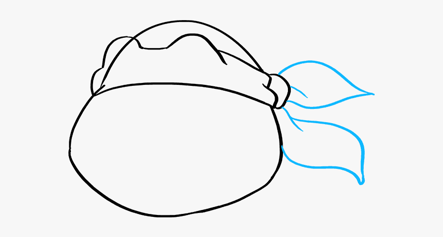 How To Draw Teenage Mutant Ninja Turtle Face - Line Art, Transparent Clipart