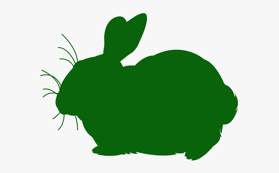 Clipart Solid Color Silhouette Bunnies, Transparent Clipart