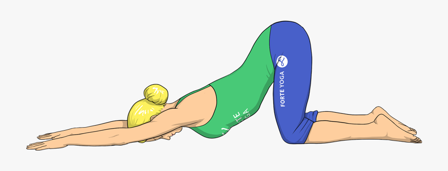 Clip Art Yoga Forte - Puppy Yoga Pose, Transparent Clipart