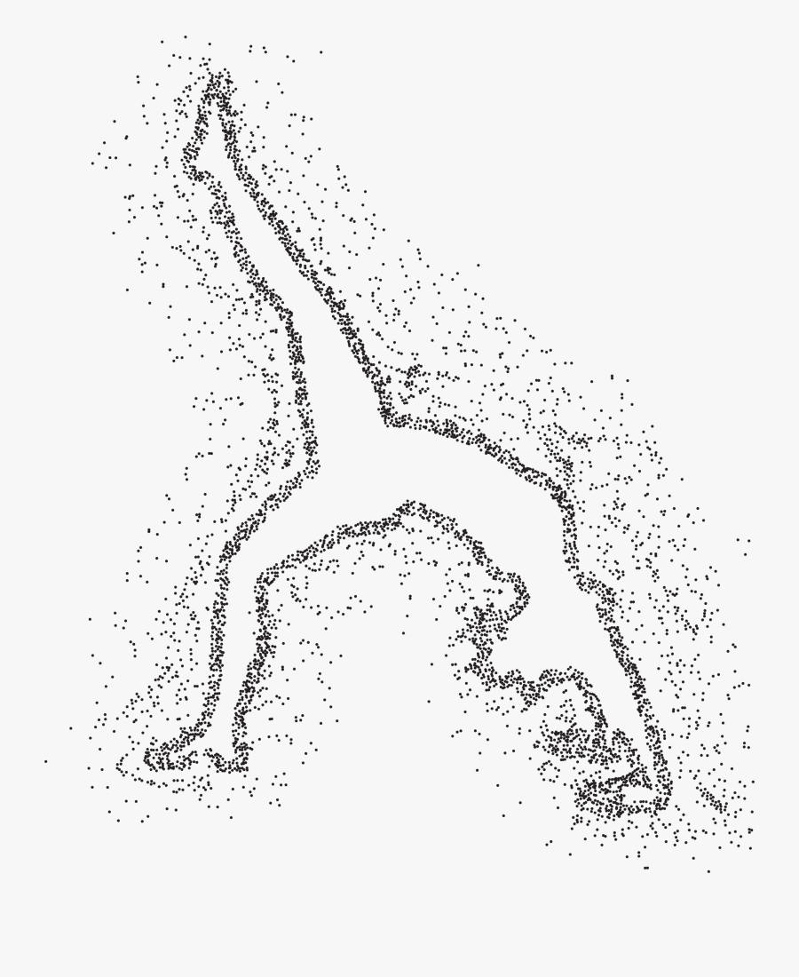 Particles Female Yoga Pose 8 Clip Arts - Line Art, Transparent Clipart