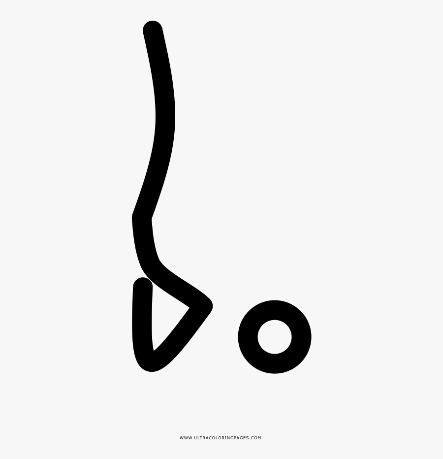 Yoga Pose Coloring Page - Graphic Design, Transparent Clipart