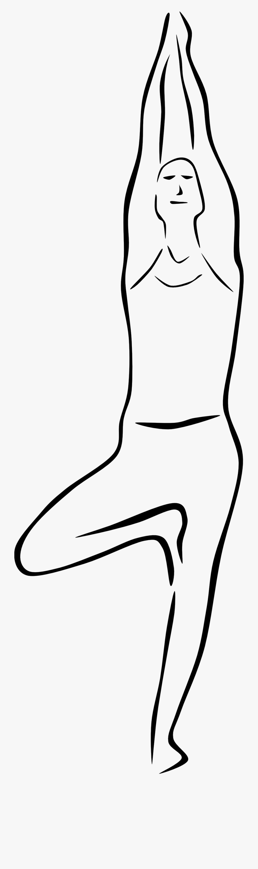 Yoga Poses Clipart Black And White, Transparent Clipart