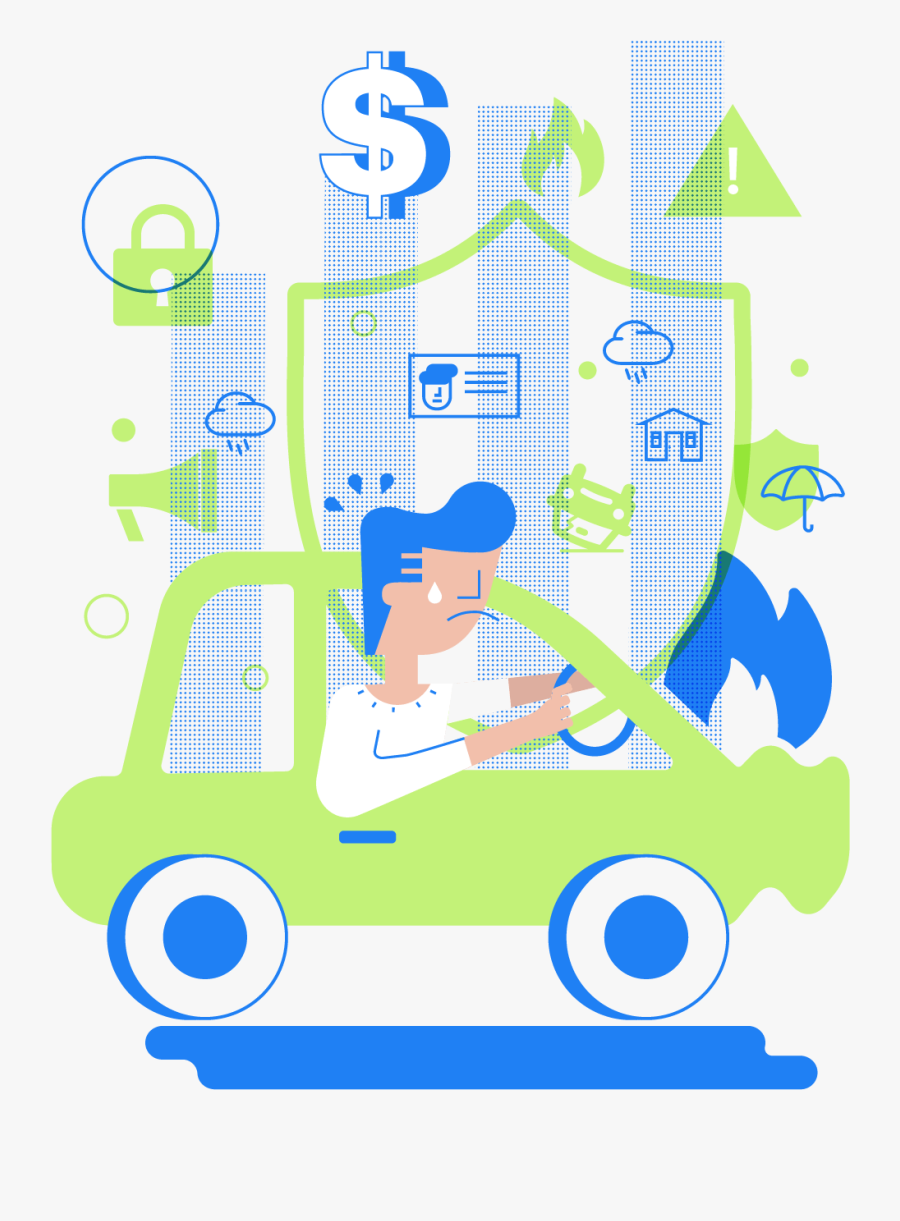 Image Of A Young Person In A Car, Transparent Clipart