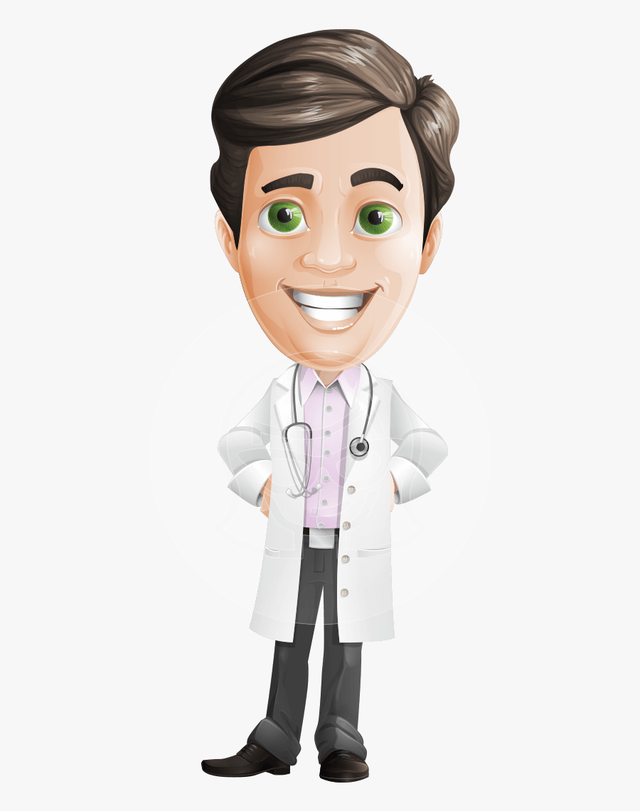 Doctor With Stethoscope Cartoon Vector Character Aka - Doctor Cartoon Gif Png, Transparent Clipart