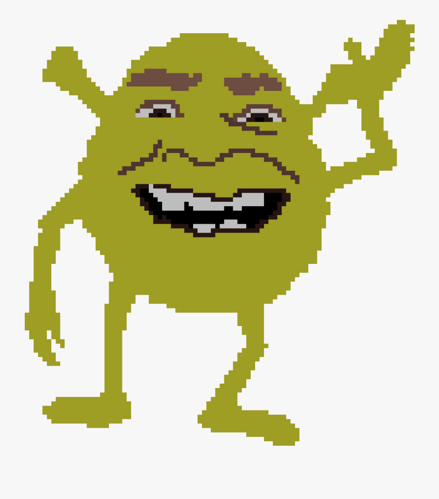 Shrek Wazowski Pixel Art, Transparent Clipart