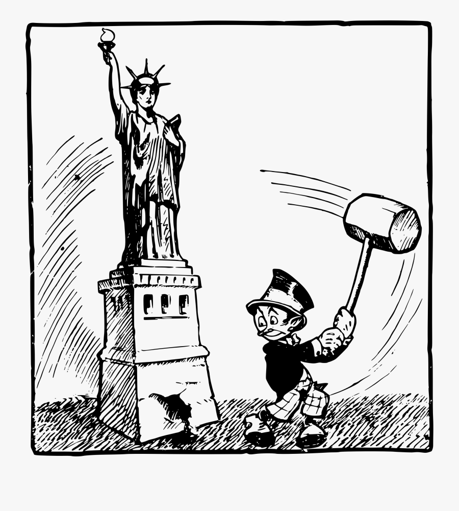 Liberty And A Hammer Clip Arts - Cartoon, Transparent Clipart