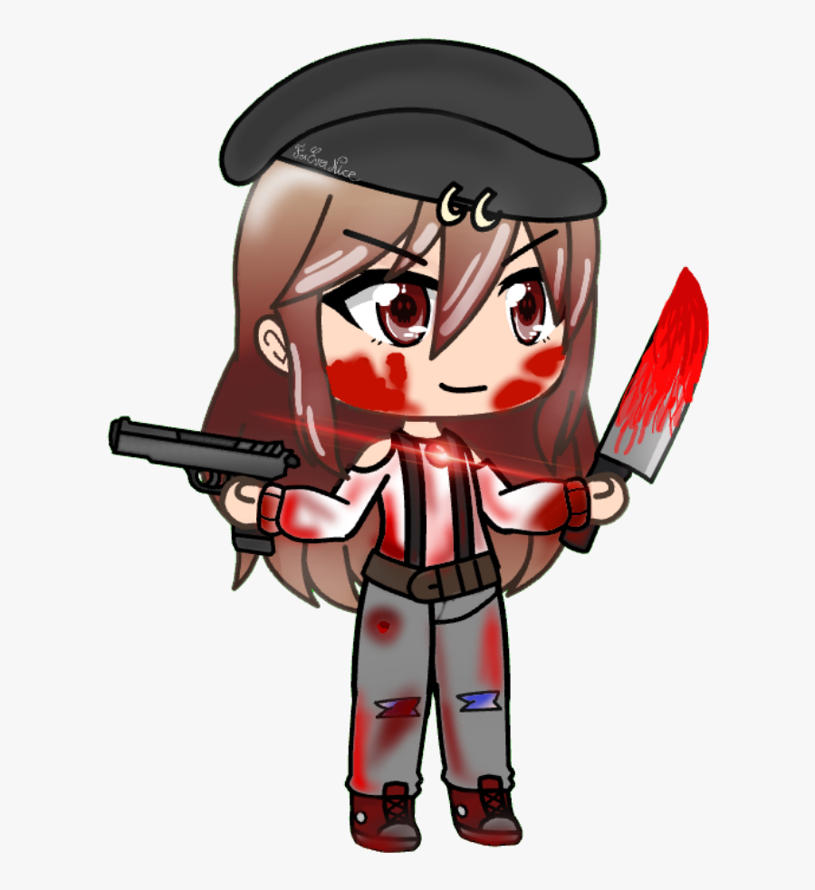 #red #murderer #gachalife #gacha - Cartoon, Transparent Clipart