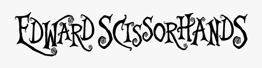 Edward Scissorhands 25th Anniversary - Calligraphy, Transparent Clipart