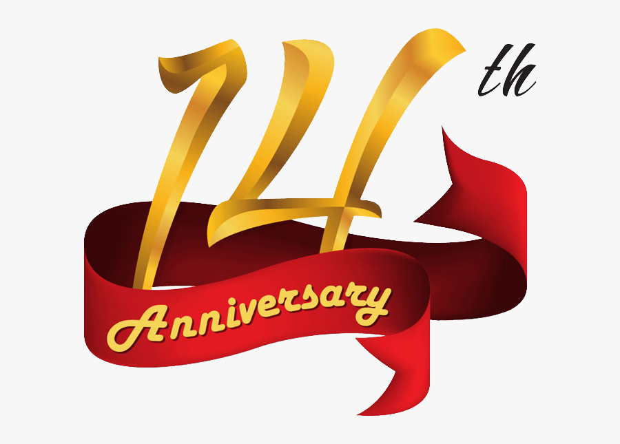 14th Anniversary Clip Art - Template 6 Anniversary, Transparent Clipart