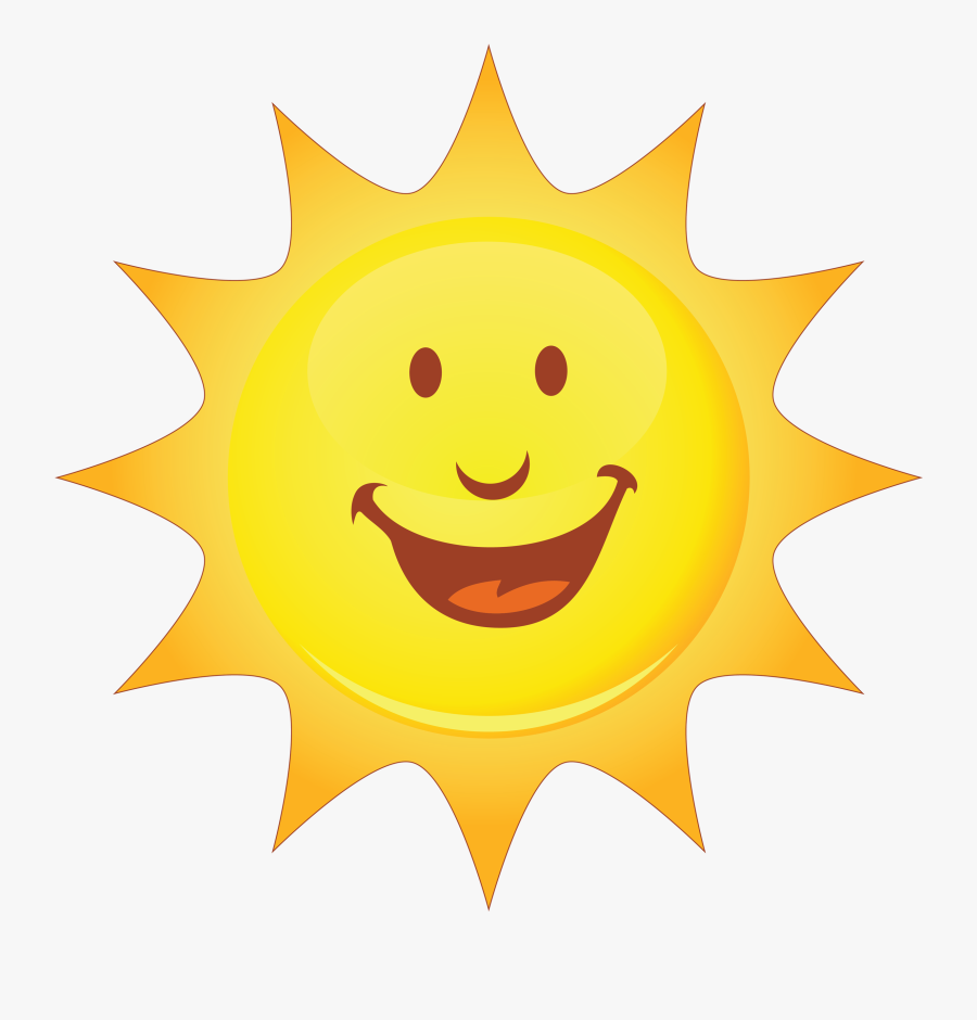 Smiley Smiling Sun Clip Art - Transparent Background Sun Animation, Transparent Clipart