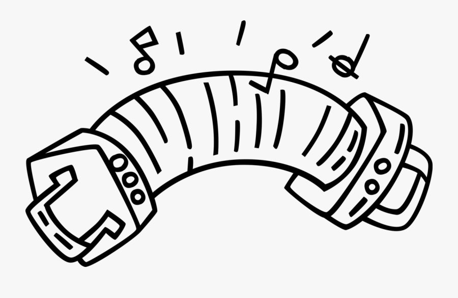Vector Illustration Of Squeeze Box Accordion Bellows-driven, Transparent Clipart
