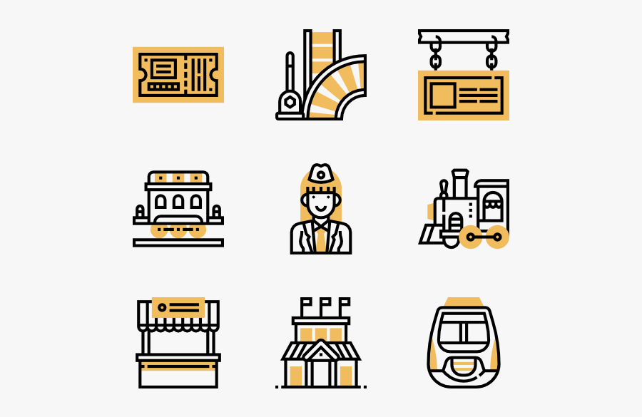 Railway, Transparent Clipart