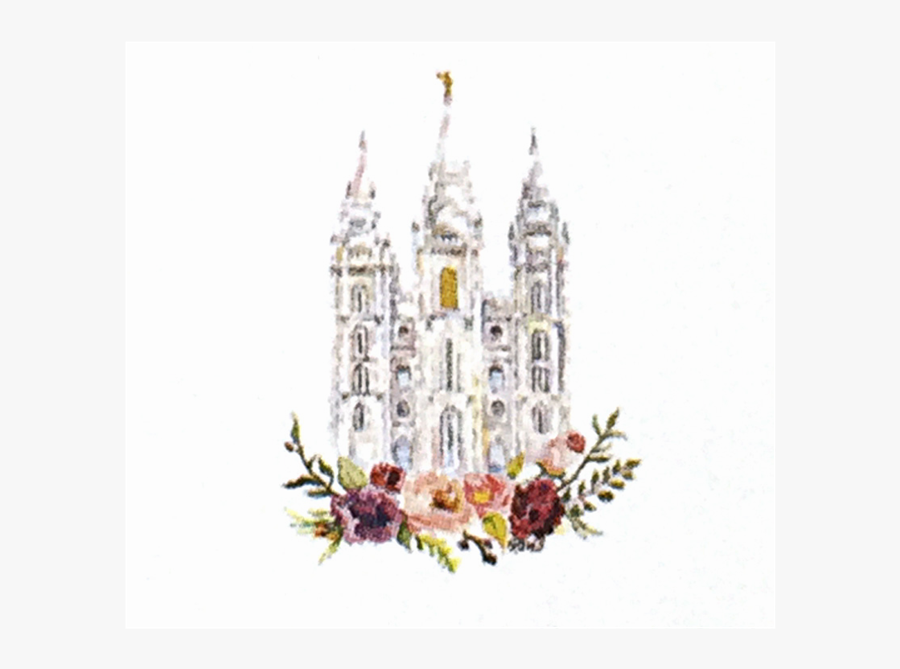 Salt Lake City Temple Png - Free Salt Lake Lds Temple Watercolor, Transparent Clipart