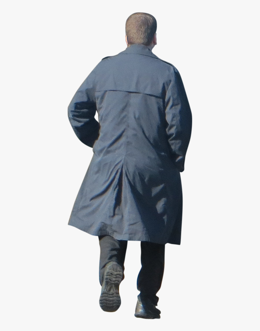 Trench Coat Amazon - Person Walking Away Png, Transparent Clipart