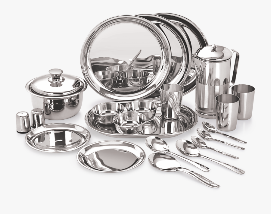 Transparent Cornet Clipart - Steel Dinner Set Png, Transparent Clipart