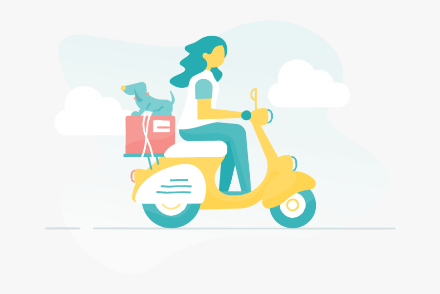 Scooter, Transparent Clipart