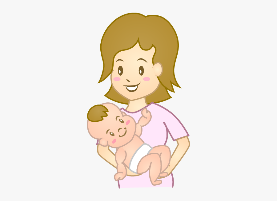 Mothers Clipart Baby Girl - Cartoon, Transparent Clipart
