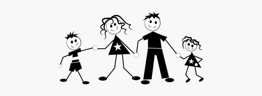 Stick Figure Family Vector Image - Stick Figure Family Png, Transparent Clipart