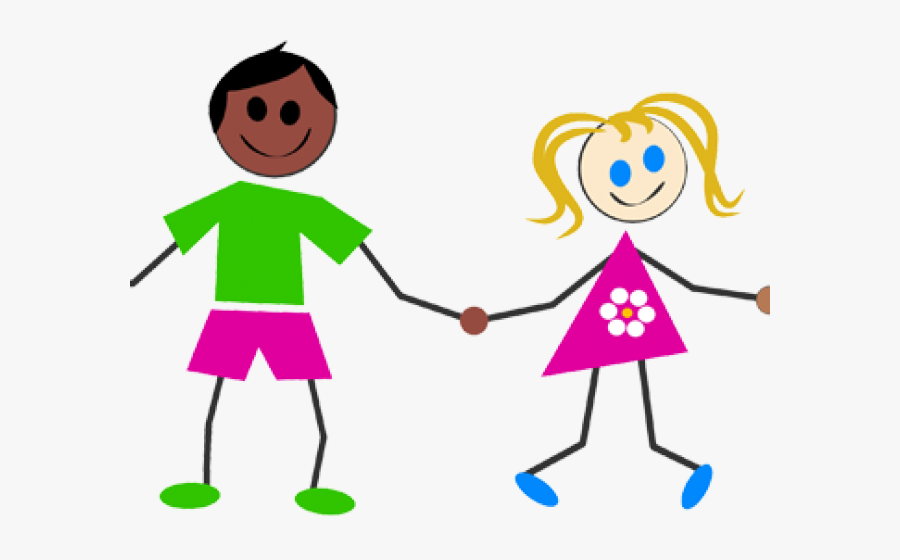 Earth Day Clipart Happy Friday - Stick Children Holding Hands, Transparent Clipart