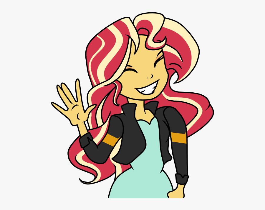 Sunset Shimmer And Kaa, Transparent Clipart