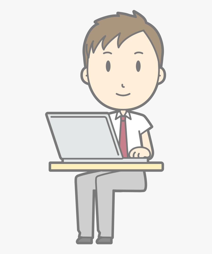 Male Computer User - Feeling So Hot Animation, Transparent Clipart