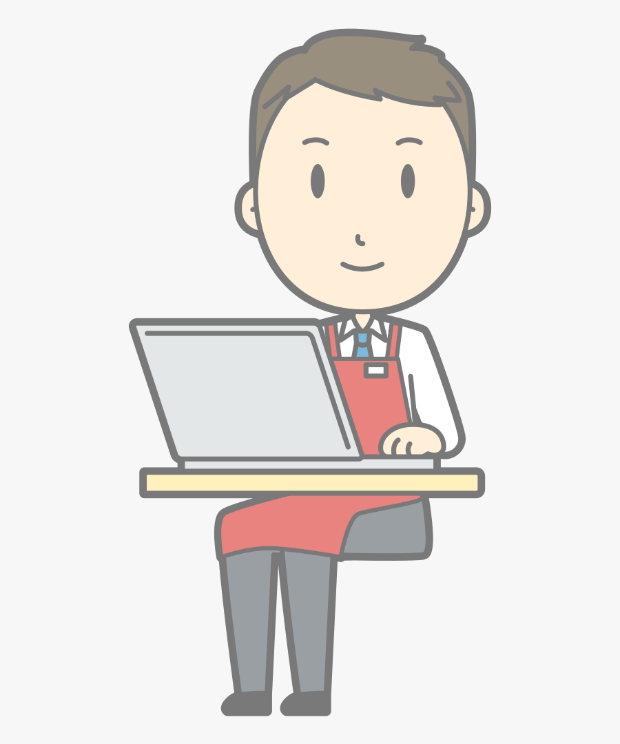Male Computer User - Computer, Transparent Clipart
