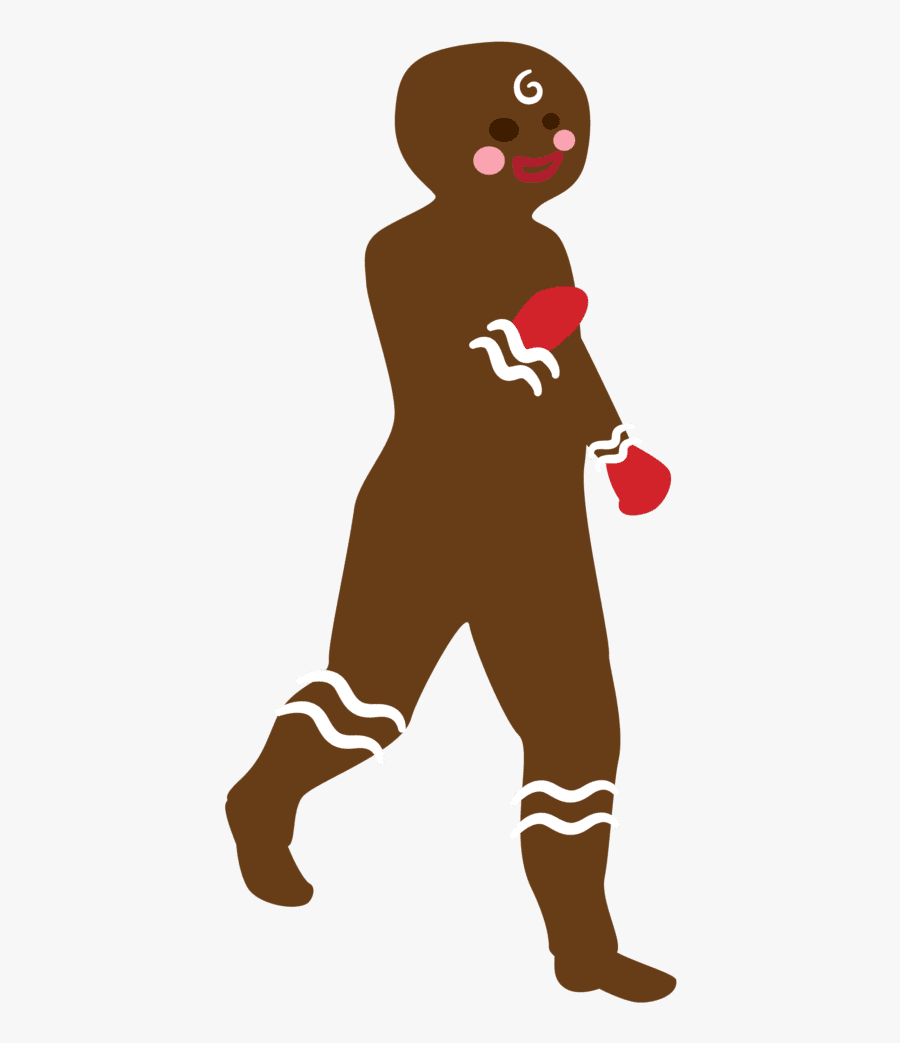 Graphic Of Turkey Trot Character Gingerbread - Illustration, Transparent Clipart