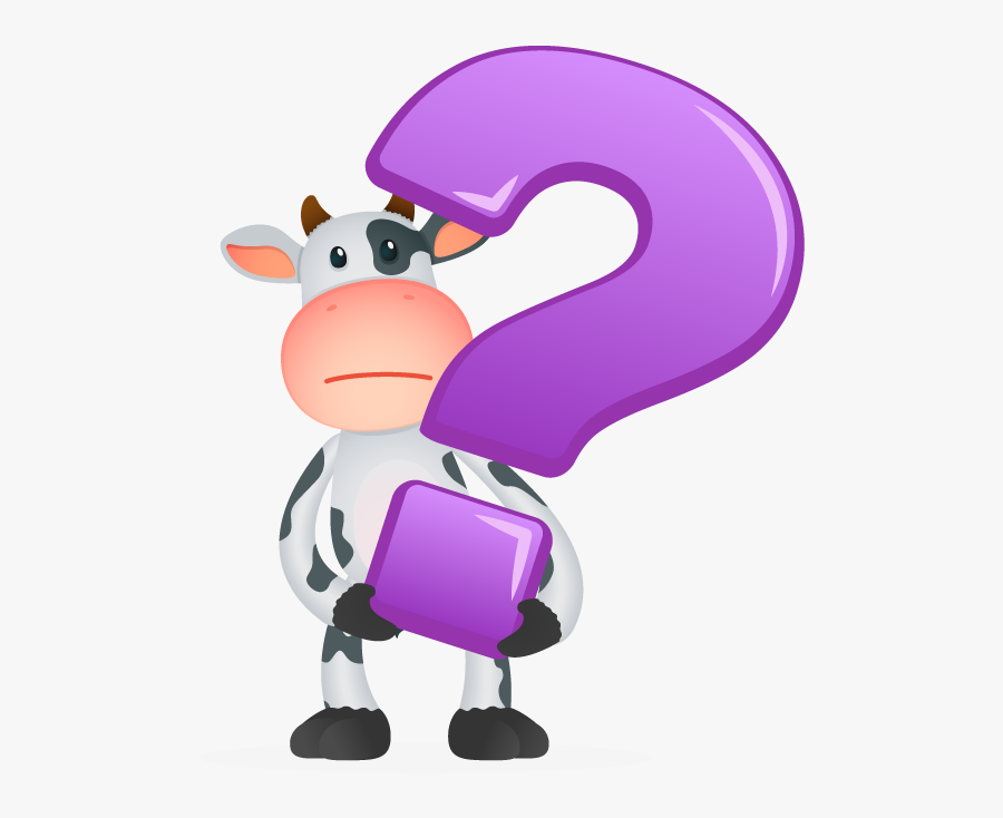 Cow With Question Marks, Transparent Clipart