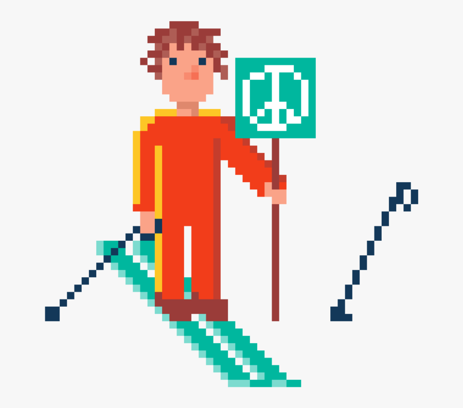 Pacifist Biathlonist Motion Illustration, Transparent Clipart