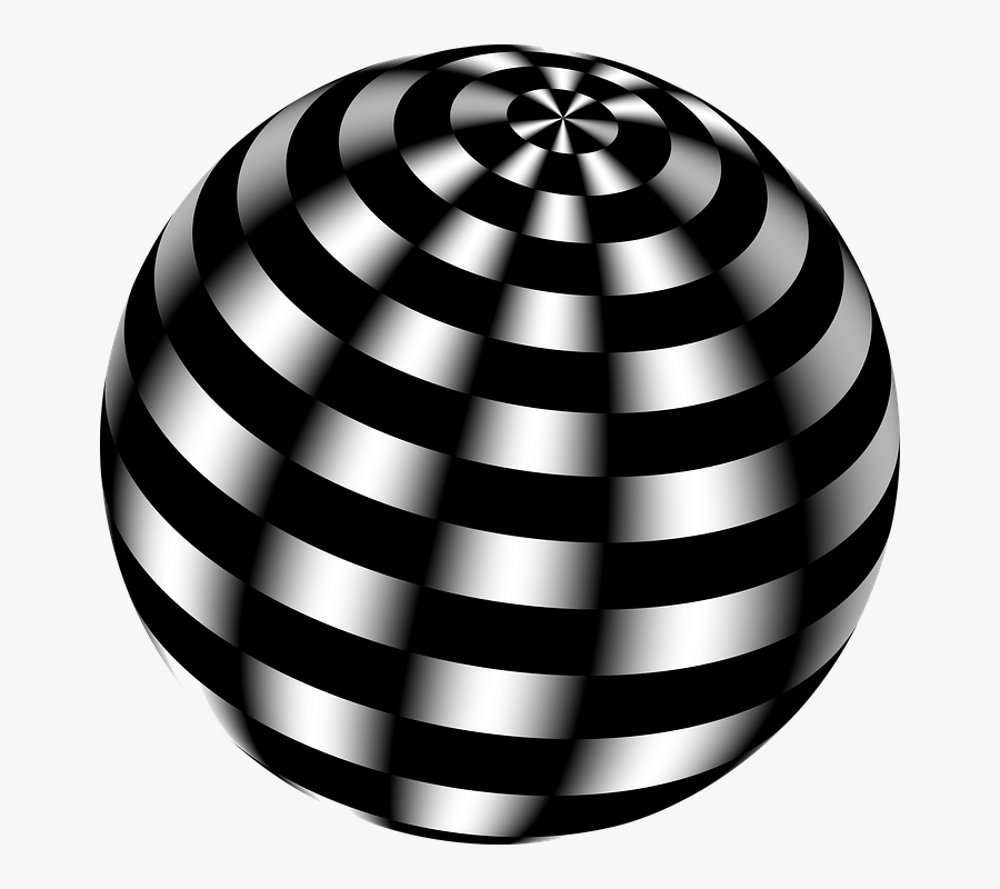 Ball, Round, Black, White, Rotation, Movement, Turn - Sphere, Transparent Clipart