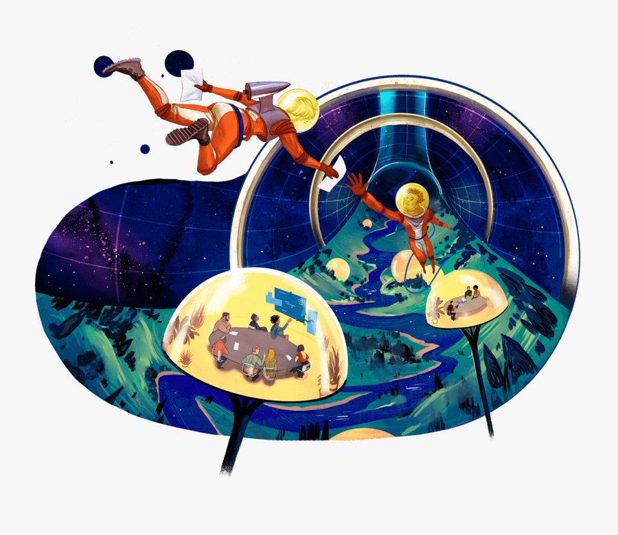Space Illustration Background - Illustration, Transparent Clipart