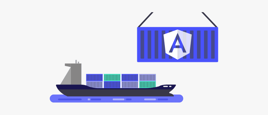 Docker Angular Banner - Feeder Ship, Transparent Clipart