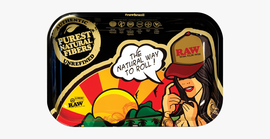 Raw Brazil Tray - Raw Brazil Rolling Tray, Transparent Clipart