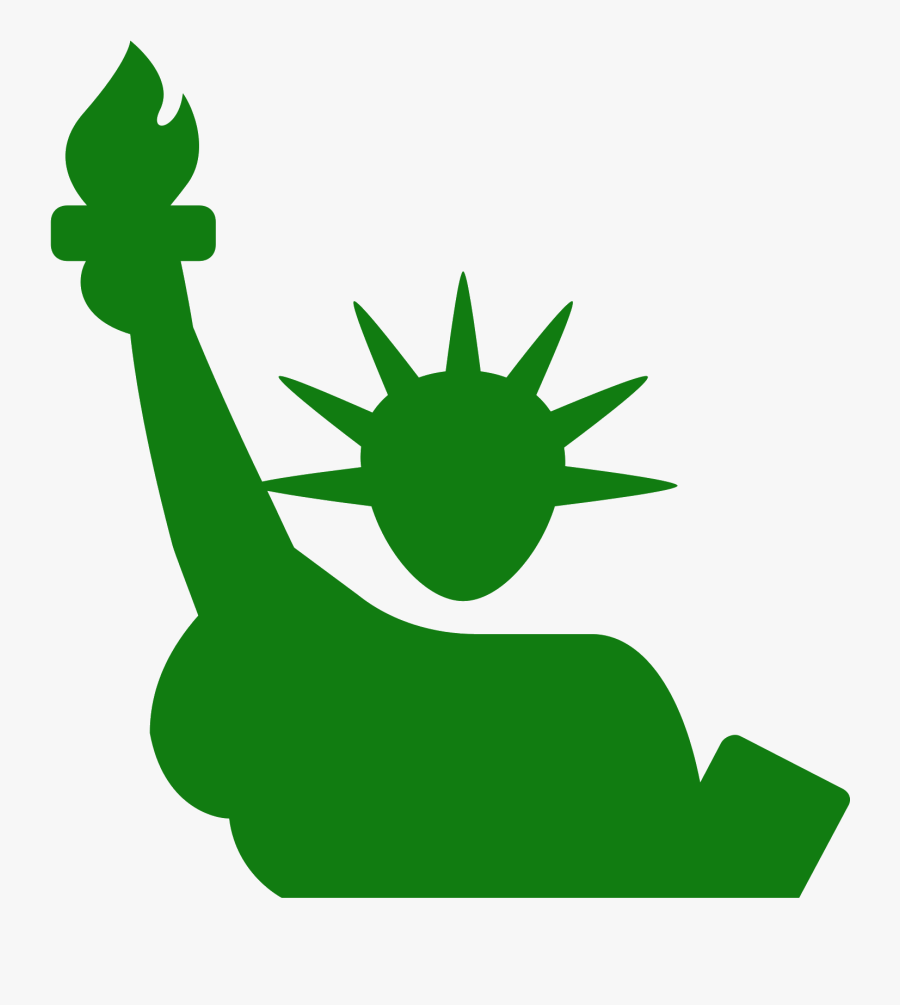 Statue Of Liberty Clipart Crown - Statue Of Liberty Black Icon, Transparent Clipart