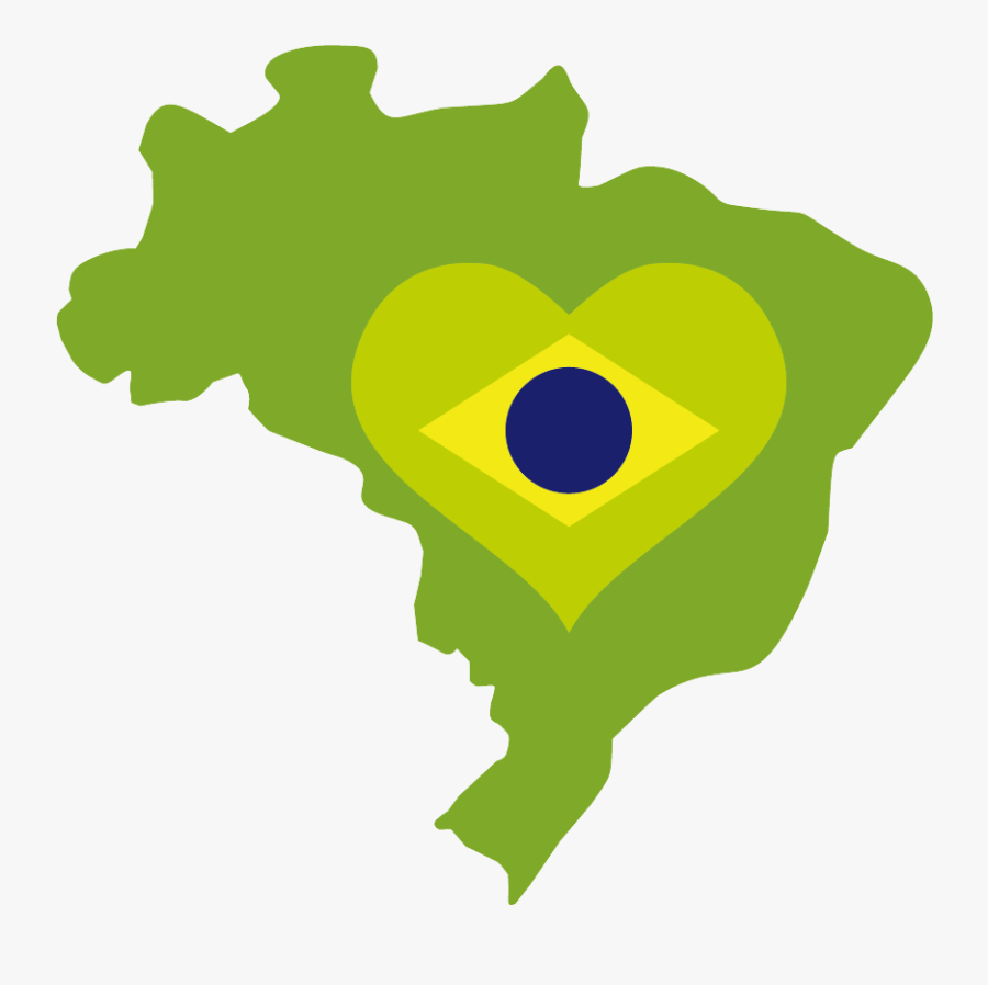 Flag Of Brazil World Map - Brasil Mapa Png, Transparent Clipart