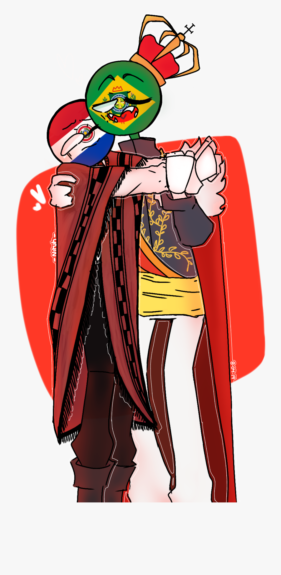 Image - Brasil X Paraguay Countryhumans, Transparent Clipart