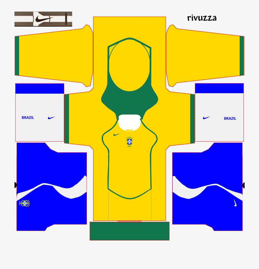 Dream League Soccer 2018 Brazil Kits, Transparent Clipart